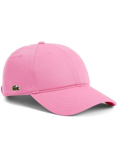 Lacoste Twill Baseball Cap In Pink