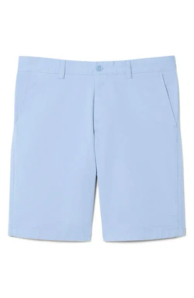 Lacoste Twill Bermuda Chino Shorts In Blue