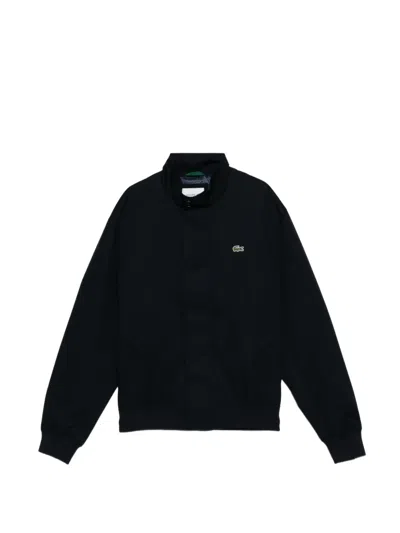 Lacoste Twill Harrington Jacket In Blue