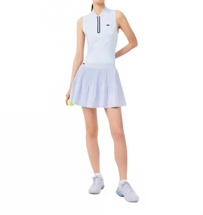 Lacoste Ultra Dry Mini Tennis Skirt With Liner In Phoenix Blue In Multi