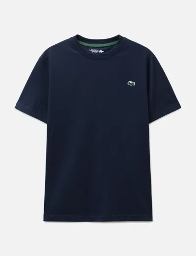 Lacoste Ultra Dry Printed Sport T-shirt In Blue/蓝色/藍色/블루/ブルー