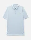 Lacoste Ultra Dry Striped Golf Polo Shirt In Blue