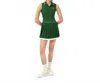 Lacoste Ultra Dry Tennis Heritage Dress In Green In Green