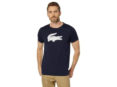 Lacoste Ultra Dry Xxl Logo Sport T-shirt In Blue