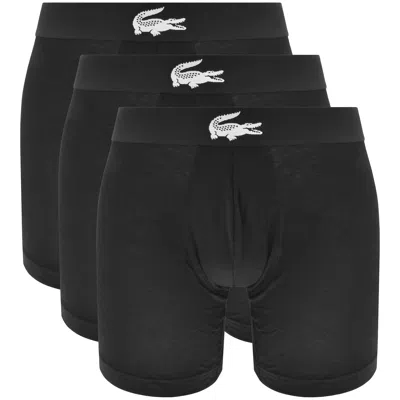 Lacoste Underwear 3 Pack Boxer Briefs Black