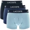 Lacoste Underwear 3 Pack Trunks In Multi