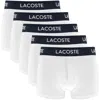 Lacoste Underwear 5 Pack Trunks White