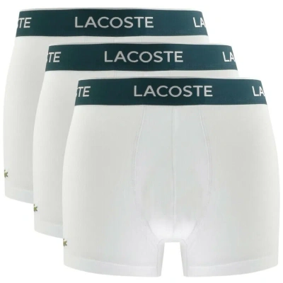 Lacoste Underwear Triple Pack Boxer Trunks White