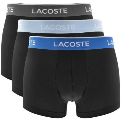 Lacoste Underwear Triple Pack Trunks Black In Multi