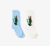 Lacoste Unisex 2-pack Crocodile Socks - 3 - 5.5 In White