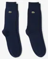 Lacoste Unisex 2-pack High Height Crew Socks Set In Blue