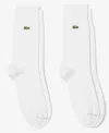 Lacoste Unisex 2-pack High Height Crew Socks Set In White
