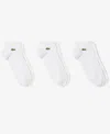 Lacoste Unisex 3-pack Ankle Socks Set In White