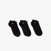 Lacoste Mens 3-pack Trainers Socks In Black