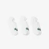 Lacoste Unisex 3-pack Logo Sneaker Socks - 9 - 12.5 In White