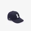 Lacoste Unisex 3d Embroidered Cotton Twill Baseball Cap In Blue
