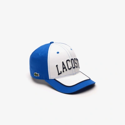 Lacoste Unisex 3d Embroidered Baseball Cap In White