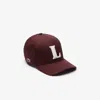 Lacoste Unisex 3d Embroidered Cotton Twill Baseball Cap In Red