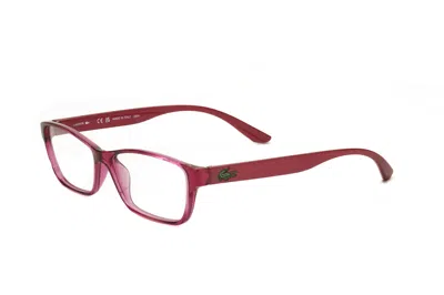 Lacoste Unisex 51 Mm Fuchsia With Glitter Temples Eyeglasses In Multi