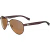 Lacoste Unisex 60 Mm Brown Sunglasses In Brown