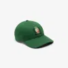 Lacoste Unisex Adjustable Embroidered Twill Cap - One Size In Green