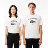 Lacoste Unisex Classic Fit Logo Print T-shirt - Xxs In White