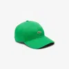 Lacoste Unisex Cotton Twill Cap - One Size In Green