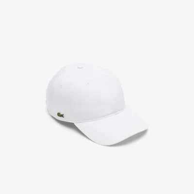 Lacoste Unisex Organic Cotton Twill Cap - One Size In White