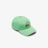 Lacoste Unisex Crocodile Badge Cotton Twill Cap - One Size In Green