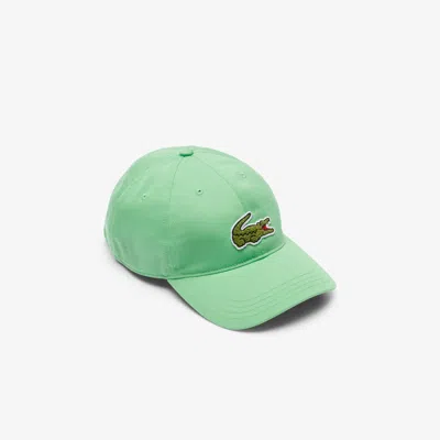 Lacoste Unisex Crocodile Badge Cotton Twill Cap - One Size In Green