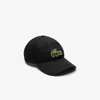 Lacoste Unisex Crocodile Badge Twill Cap - One Size In Black