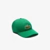Lacoste Unisex Crocodile Badge Twill Cap - One Size In Green