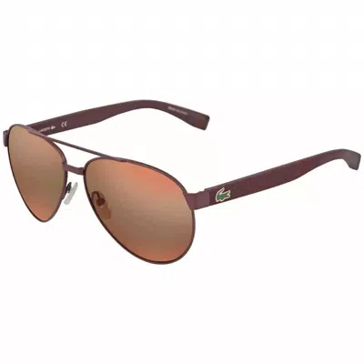 Lacoste Unisex L185s Sunglasses In Matte Red / Brown In Multi
