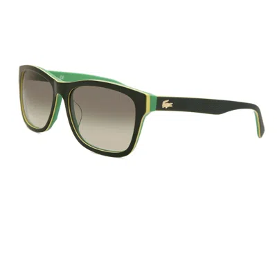 Lacoste Unisex L683s Sunglasses In Dark Green / Green In Multi