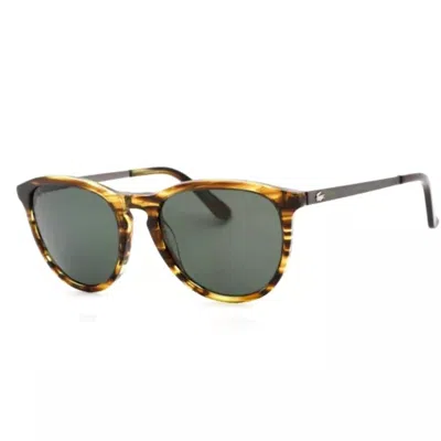 Lacoste Unisex L708s Sunglasses In Brown Marble / Green Shaded In Multi