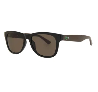 Lacoste Unisex L734s Sunglasses In Black Brown / Grey Shaded
