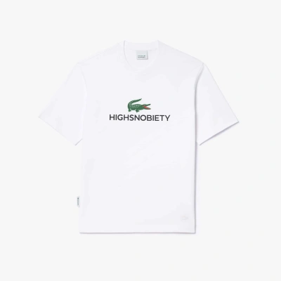 Lacoste Unisex  X Highsnobiety Thick Jersey T-shirt - Xs In White