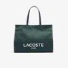 Lacoste Unisex Large Heritage Canvas Tote - One Size In Green