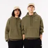 Lacoste Loose Fit Cotton French Terry Hoodie In Green