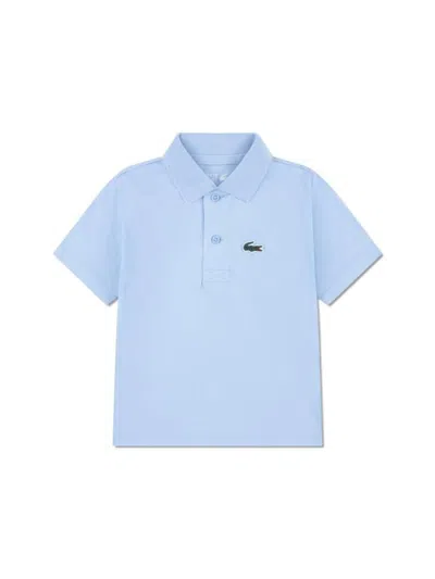 Lacoste Kids'  Unisex Mini Polo Shirt With Logo In Blue