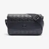 Lacoste Unisex Monogram Leather Flap Close Satchel - One Size In Black