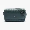 Lacoste Unisex Monogram Leather Flap Close Satchel - One Size In Green