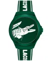 Lacoste Unisex Neocroc Green Silicone Strap Watch 42mm In Green