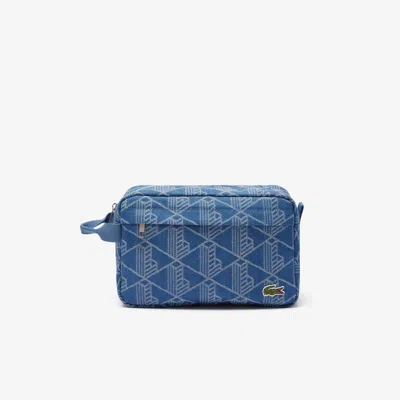 Lacoste Unisex Neocroc Motif Toiletry Bag - One Size In Blue