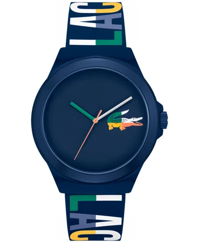 Lacoste Unisex Neocroc Navy Silicone Strap Watch 43mm Women's Shoes