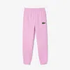 Lacoste Unisex Organic Cotton Fleece Sweatpants In Pink