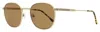 Lacoste Unisex Oval Color Stripe Sunglasses L251s 710 Matte Gold 52mm In Brown