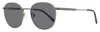 Lacoste Unisex Oval Color Stripe Sunglasses L251s 901 Matte Gunmetal 52mm In Brown