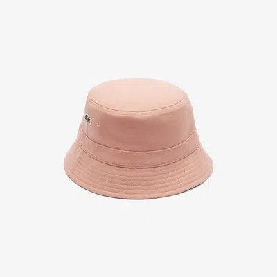 Lacoste Unisex Piqué Bucket Hat - M In Beige