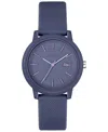 Lacoste Unisex Purple Silicone Strap Watch, 36mm In Blue